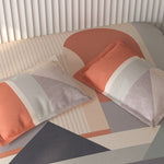 Spaces Vortex Geometric 100% Cotton Crafted Comfort Large Bedsheet with 2 Pillow Covers - 108 x 108 Inches, Blush