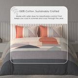 Spaces Vortex Geometric 100% Cotton Crafted Comfort Large Bedsheet with 2 Pillow Covers - 108 x 108 Inches, Blush