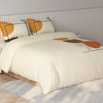Spaces Vortex Geometric 100% Cotton Crafted Comfort Large Bedsheet with 2 Pillow Covers - 108 x 108 Inches, Light Yellow