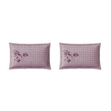 Spaces Neo Floral 100% Cotton Large Bedsheet with 2 Pillow Covers - 108 x 108 Inches, Light Blush