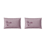 Spaces Neo Floral 100% Cotton Large Bedsheet with 2 Pillow Covers - 108 x 108 Inches, Light Blush