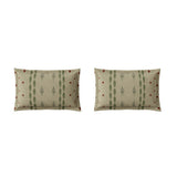 Spaces Neo Ornate 100% Cotton Large Bedsheet with 2 Pillow Covers - 108 x 108 Inches, Dark Green