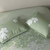 Spaces Fiora Floral 100% Cotton Single Bedsheet with 1 Pillow Covers - 59 x 89 Inches, Light Aqua