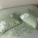 Spaces Fiora Floral 100% Cotton Single Bedsheet with 1 Pillow Covers - 59 x 89 Inches, Light Aqua