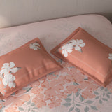 Spaces Fiora Floral 100% Cotton Single Bedsheet with 1 Pillow Covers - 59 x 89 Inches, Light Pink