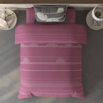 Spaces Fiora Geometric 100% Cotton Single Bedsheet with 1 Pillow Covers - 59 x 89 Inches, Dark Blush