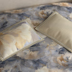 Spaces Meraki 100% Cotton 300 TC Floral Premium Large Bedsheet with 4 Pillow Covers - 108 x 108 Inches, Light Grey