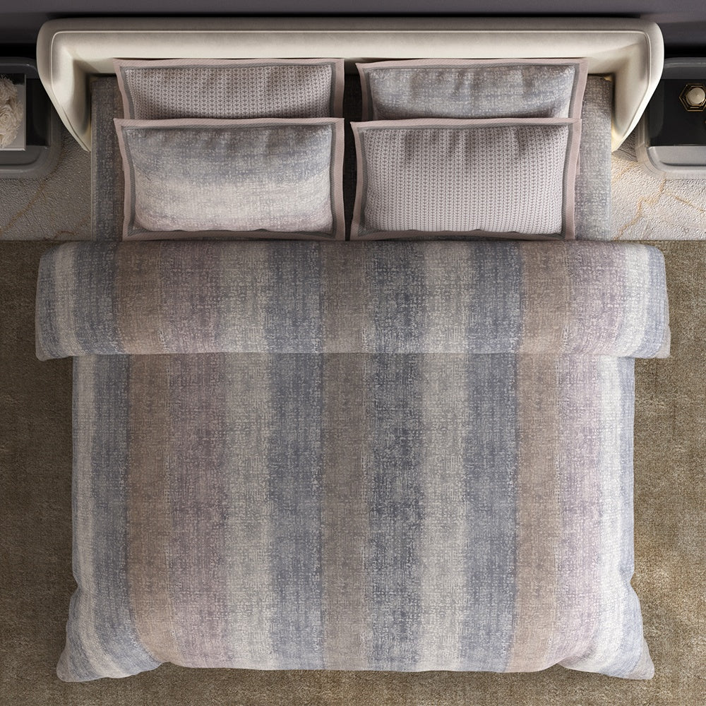 Spaces Meraki 100% Cotton 300 TC Floral Premium Large Bedsheet with 4 Pillow Covers - 108 x 108 Inches, Light Taupe