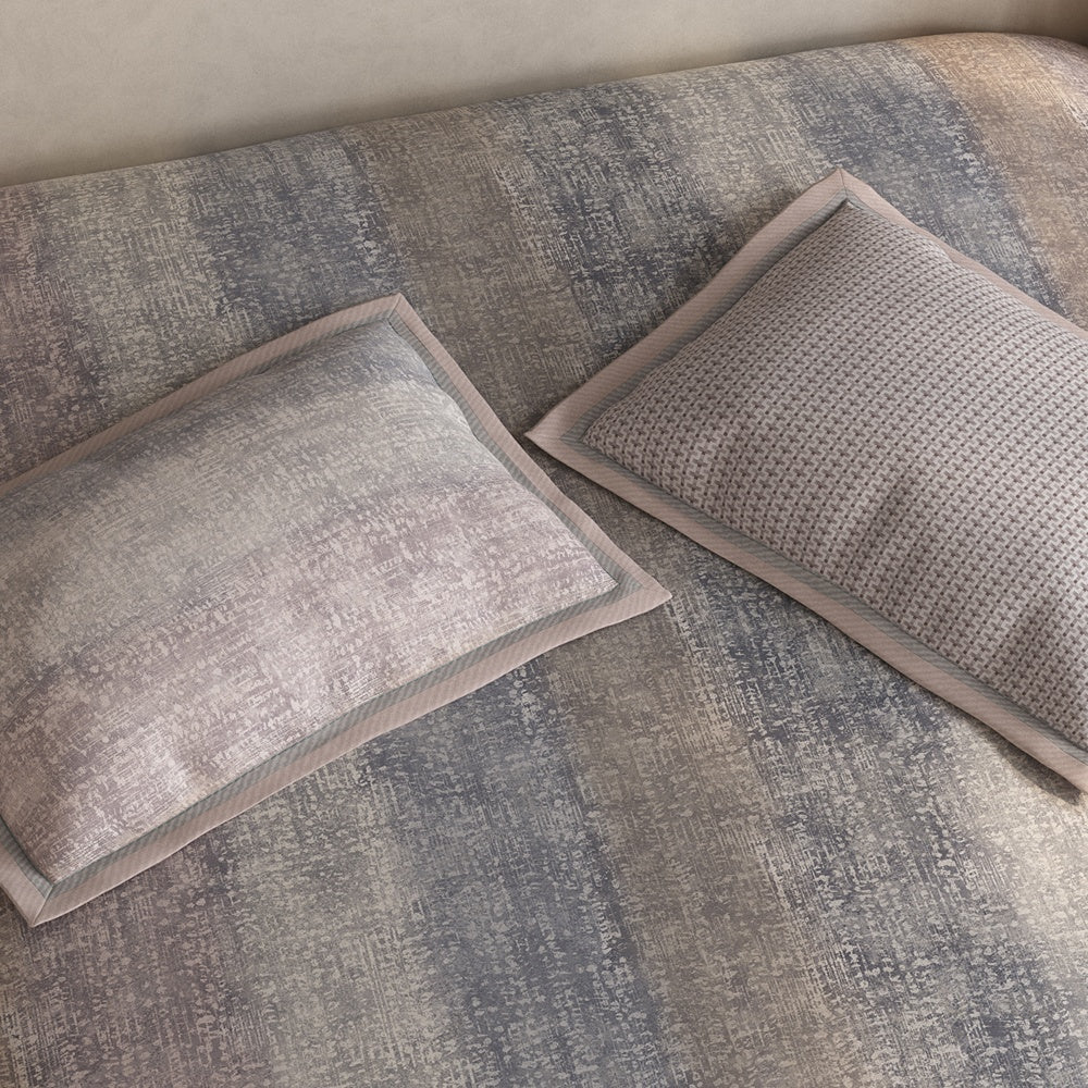 Spaces Meraki 100% Cotton 300 TC Floral Premium Large Bedsheet with 4 Pillow Covers - 108 x 108 Inches, Light Taupe