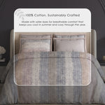 Spaces Meraki 100% Cotton 300 TC Floral Premium Large Bedsheet with 4 Pillow Covers - 108 x 108 Inches, Light Taupe