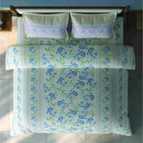 Spaces Aurum Floral Polycotton 132 TC Double Bedsheet with 2 Pillow Covers - 88 x 100 Inches, Cream