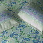 Spaces Aurum Floral Polycotton 132 TC Double Bedsheet with 2 Pillow Covers - 88 x 100 Inches, Cream