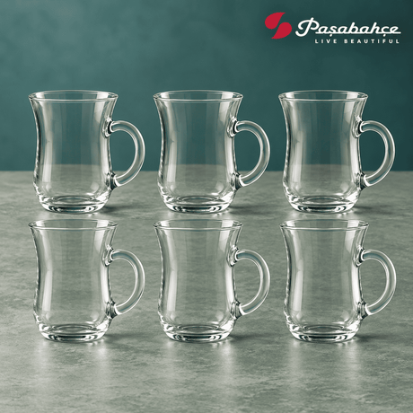 Pasabahce Keyif Tea Tumbler Glass Set of 6 -  175 ml, Transparent