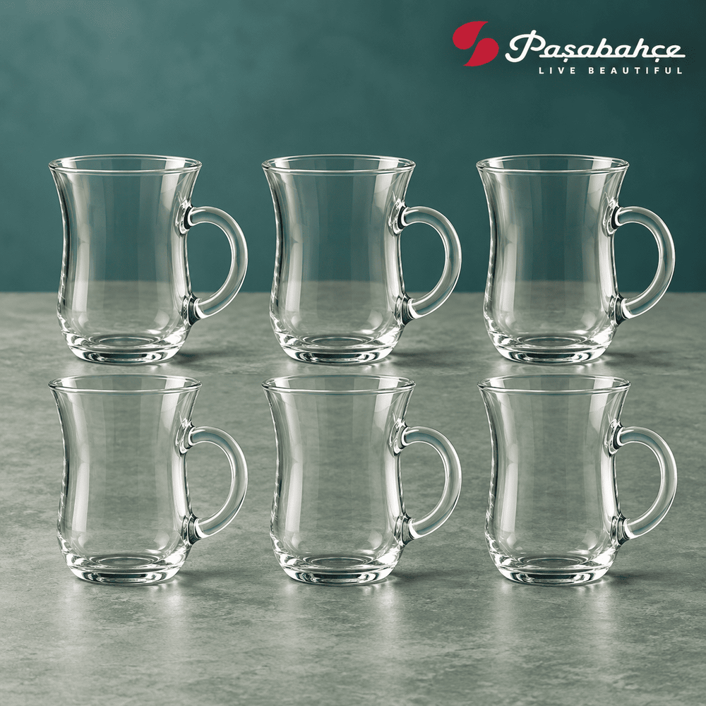 Pasabahce Keyif Tea Tumbler Glass Set of 6 -  175 ml, Transparent