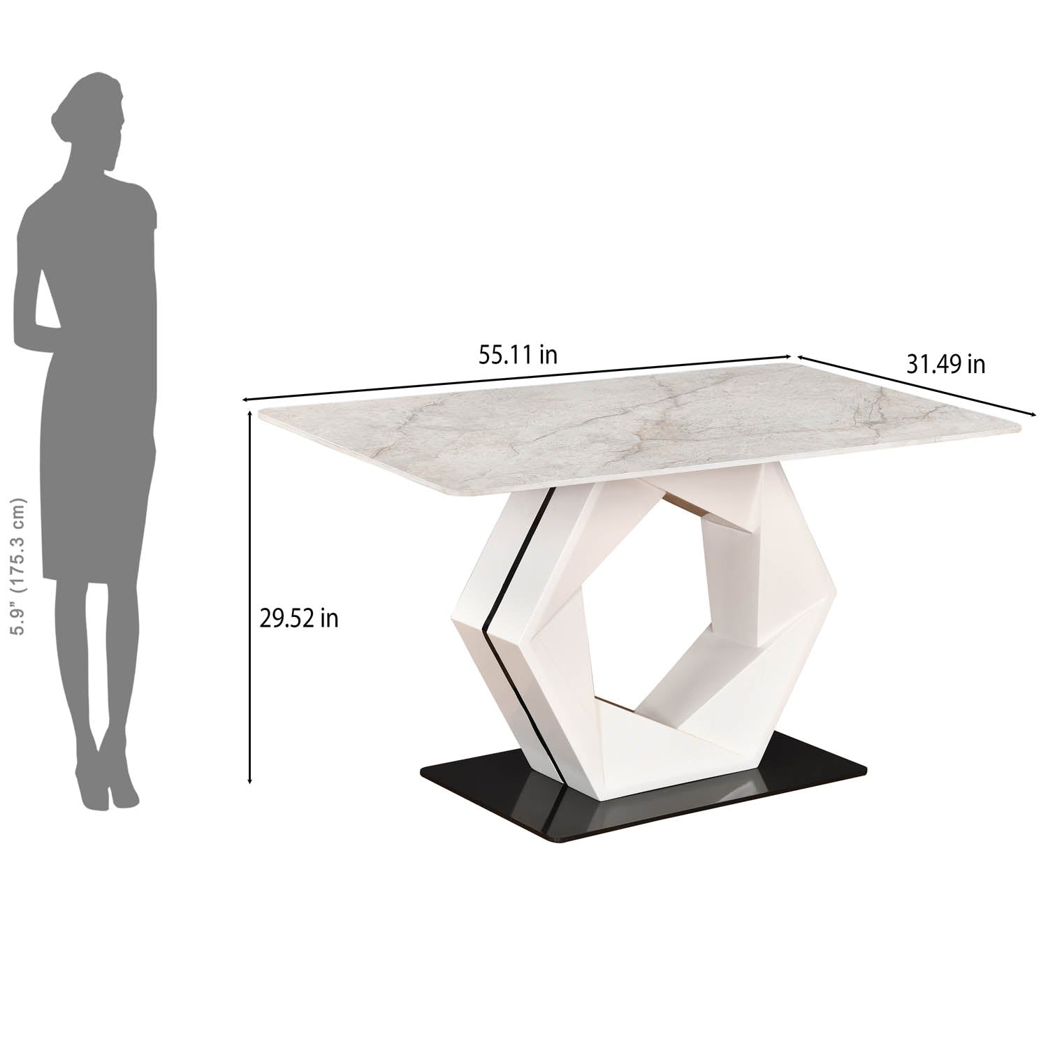 4 Seater Bevon Ceramic Dining Set with Hexin Base and Tierra Chairs- Cloud Beige