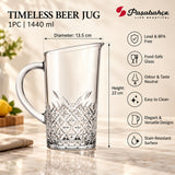 Pasabahce Timeless 1440 ml Beer Jug- Transparent