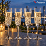 Pasabahce Timeless Flute Stem Glasses Set of 4 - 175 ml, Transparent