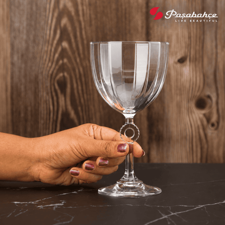 Pasabahce Amore Red Wine Stem Glasses Set of 2 - 270 ml, Transparent