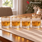 Pasabahce Elysia Whisky Tumbler Glass Set of 4 -  355 ml, Transparent