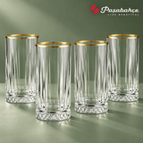 Pasabahce Elysia Highball Tumbler Glass Set of 4 -  280 ml, Transparent