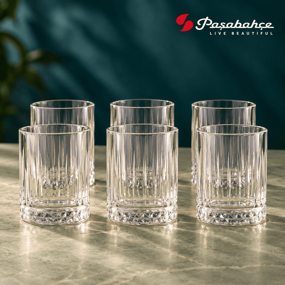 Pasabahce Elysia Water Tumbler Glass Set of 6 -  110 ml, Transparent