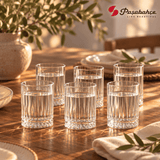 Pasabahce Elysia Water Tumbler Glass Set of 6 -  110 ml, Transparent