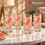 Pasabahce Estrella Highball Tumbler Glass Set of 4 -  360 ml, Transparent