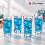 Pasabahce Estrella Highball Tumbler Glass Set of 4 -  360 ml, Transparent