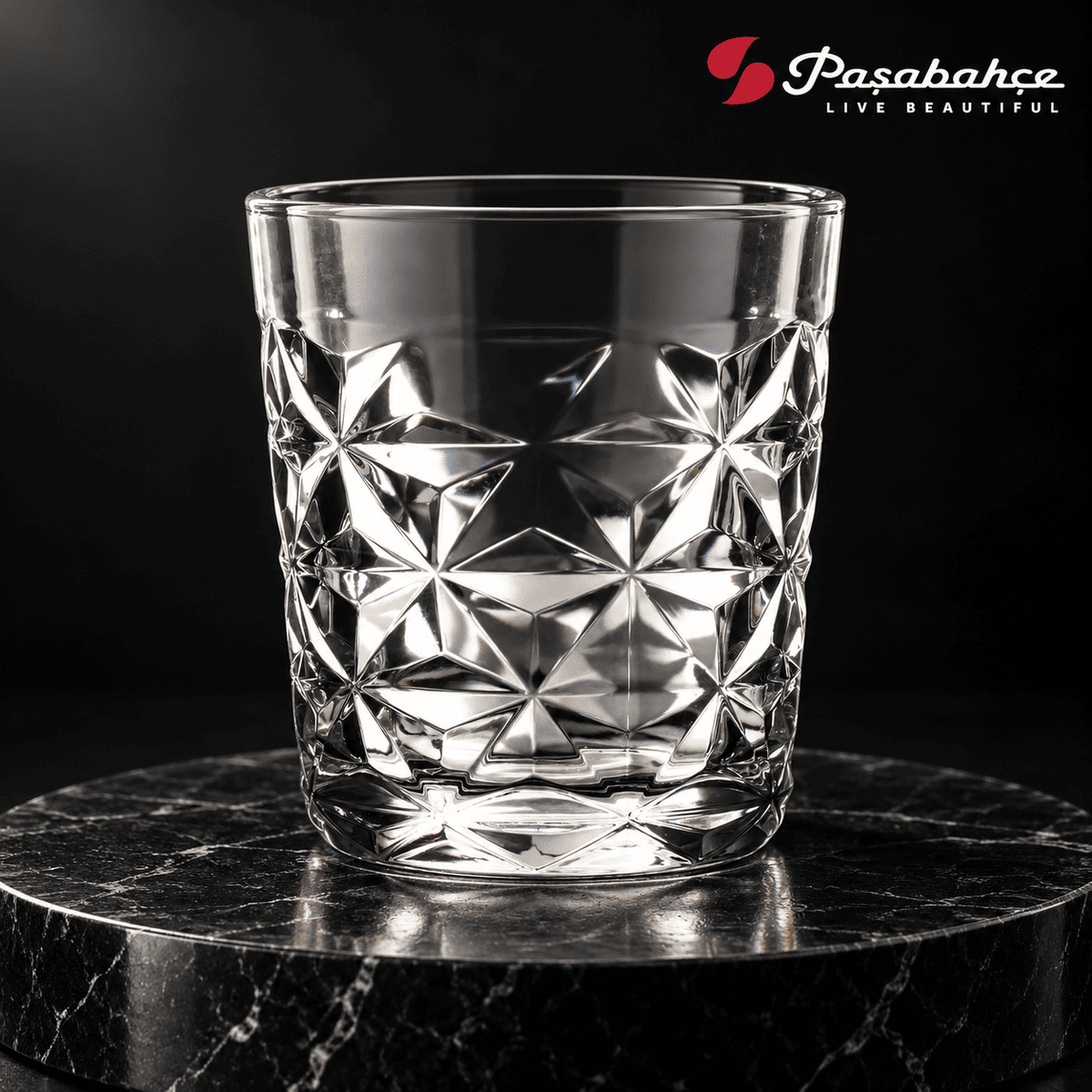 Pasabahce Estrella Water Tumbler Glass Set of 4 -  305 ml, Transparent