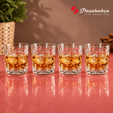 Pasabahce Estrella Whisky Tumbler Glass Set of 4 -  360 ml, Transparent