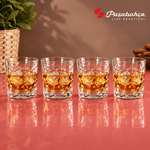 Pasabahce Estrella Whisky Tumbler Glass Set of 4 -  360 ml, Transparent