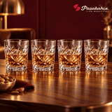 Pasabahce Estrella Whisky Tumbler Glass Set of 4 -  360 ml, Transparent