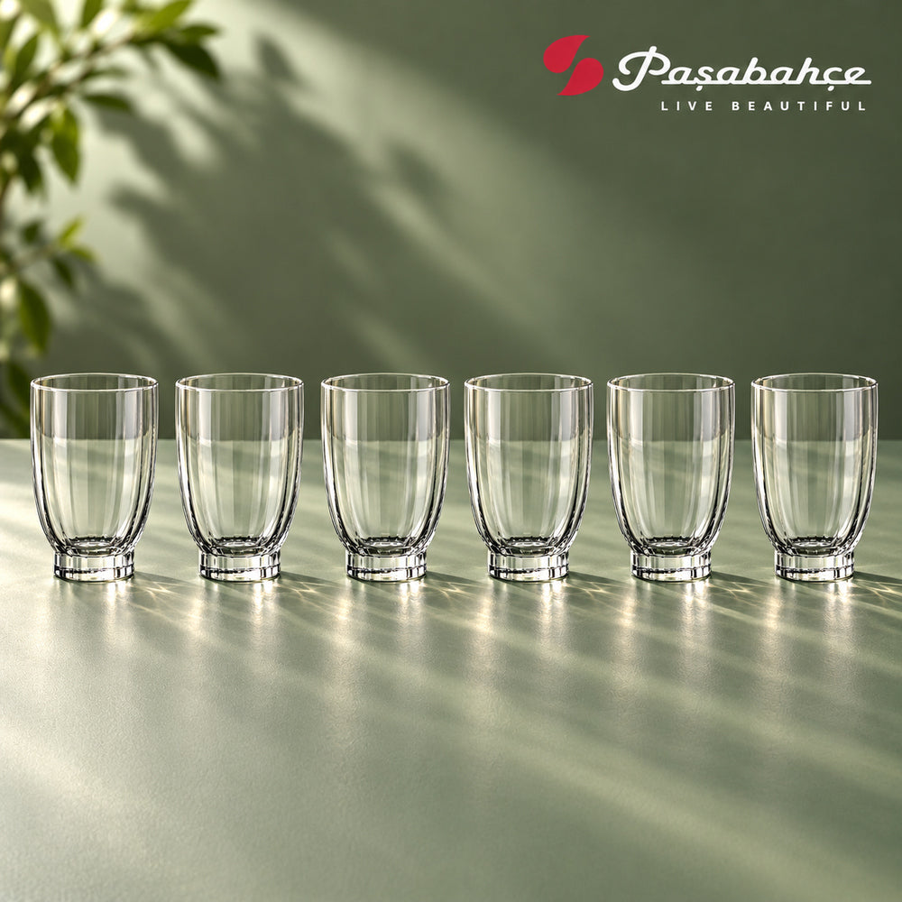 Pasabahce Amore Juice Tumbler Glass Set of 6 -  320 ml, Transparent