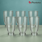 Pasabahce Amore Water Tumbler Glass Set of 6 -  400 ml, Transparent