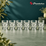 Pasabahce Estrella Shot Tumbler Glass Set of 6 -  60 ml, Transparent