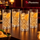 Pasabahce Timeless Longdrink Tumbler Glass Set of 4 -  450 ml, Transparent