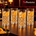 Pasabahce Timeless Longdrink Tumbler Glass Set of 4 -  450 ml, Transparent