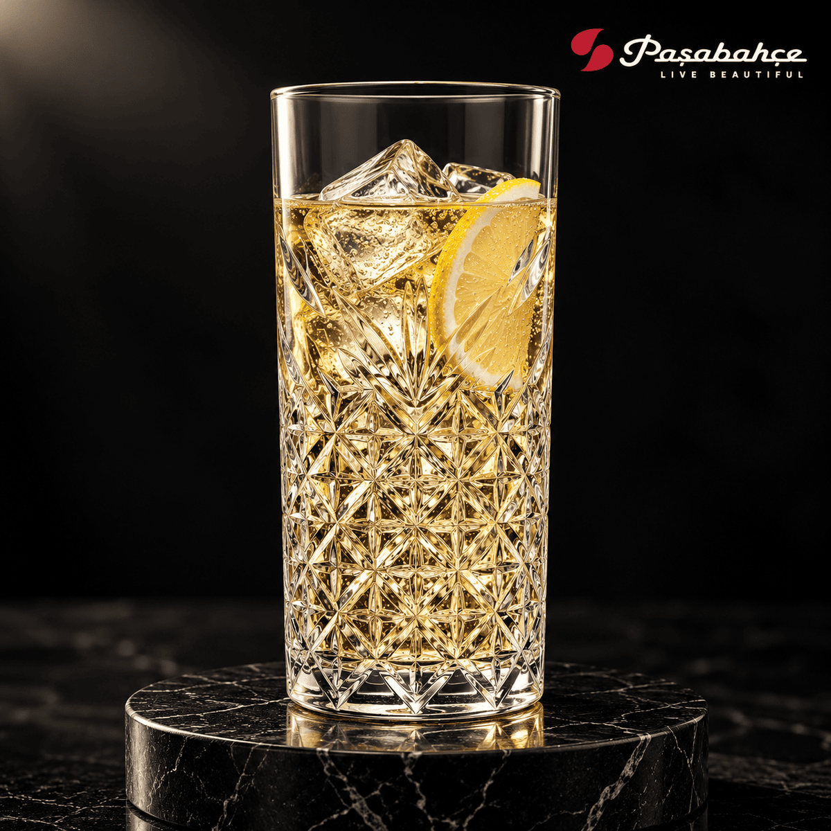 Pasabahce Timeless Longdrink Tumbler Glass Set of 4 -  450 ml, Transparent