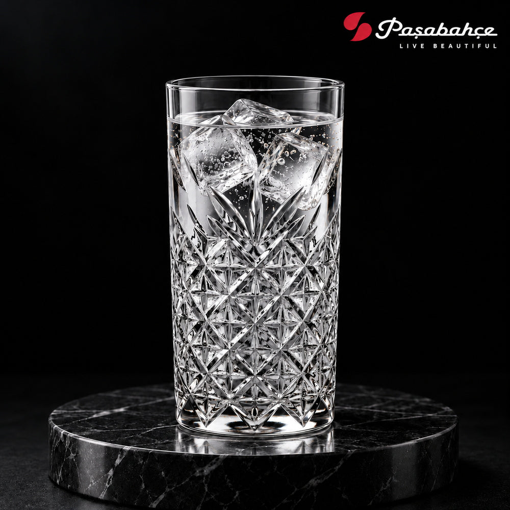 Pasabahce Timeless Water Tumbler Glass Set of 4 -  295 ml, Transparent