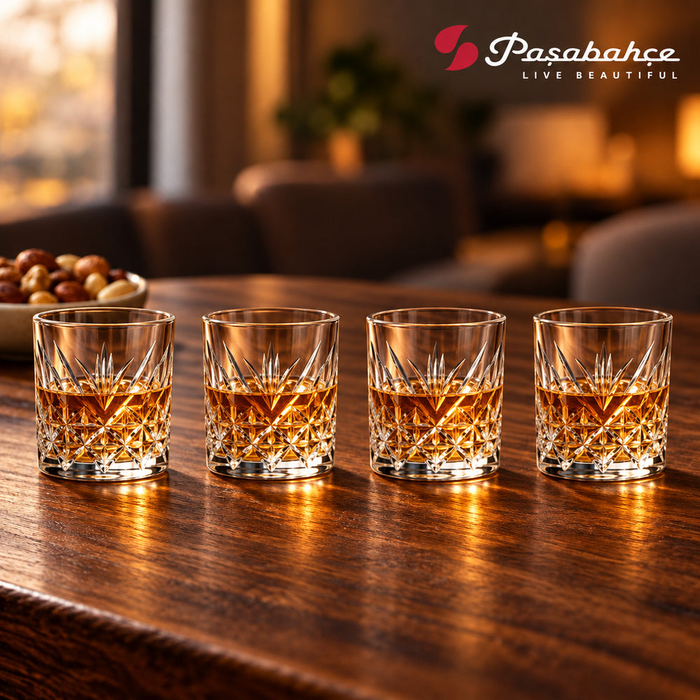 Pasabahce Timeless Shot Tumbler Glass Set of 4 -  62 ml, Transparent