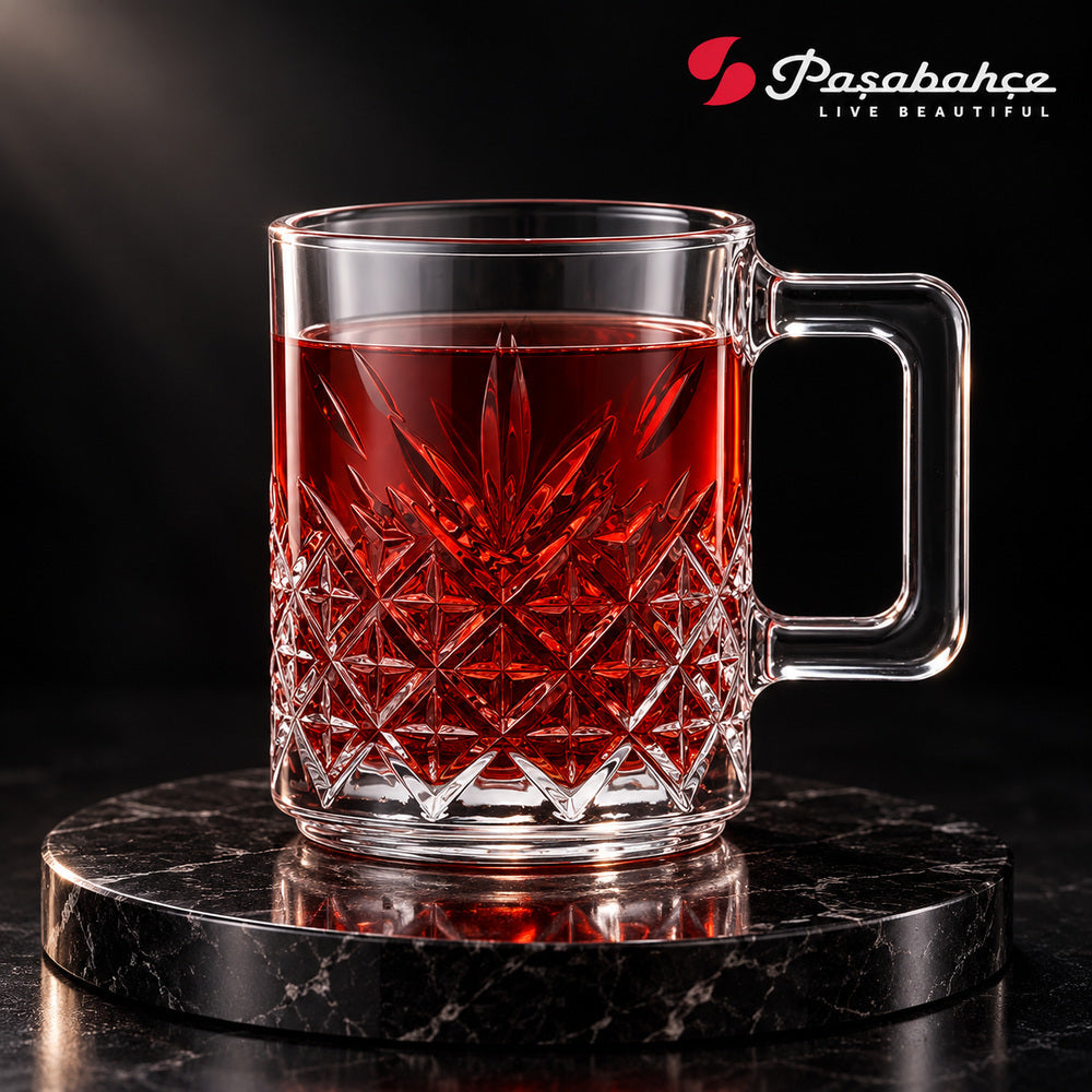 Pasabahce Timeless 250 ml Mug Set of 2- Transparent