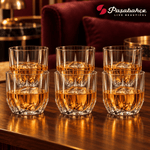 Pasabahce Echo Whisky Tumbler Glass Set of 6 -  300 ml, Transparent