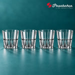 Pasabahce Crystal Sword Whisky Tumbler Glass Set of 4 -  200 ml, Transparent