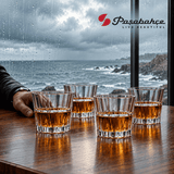 Pasabahce Crystal Sword Whisky Tumbler Glass Set of 4 -  335 ml, Transparent