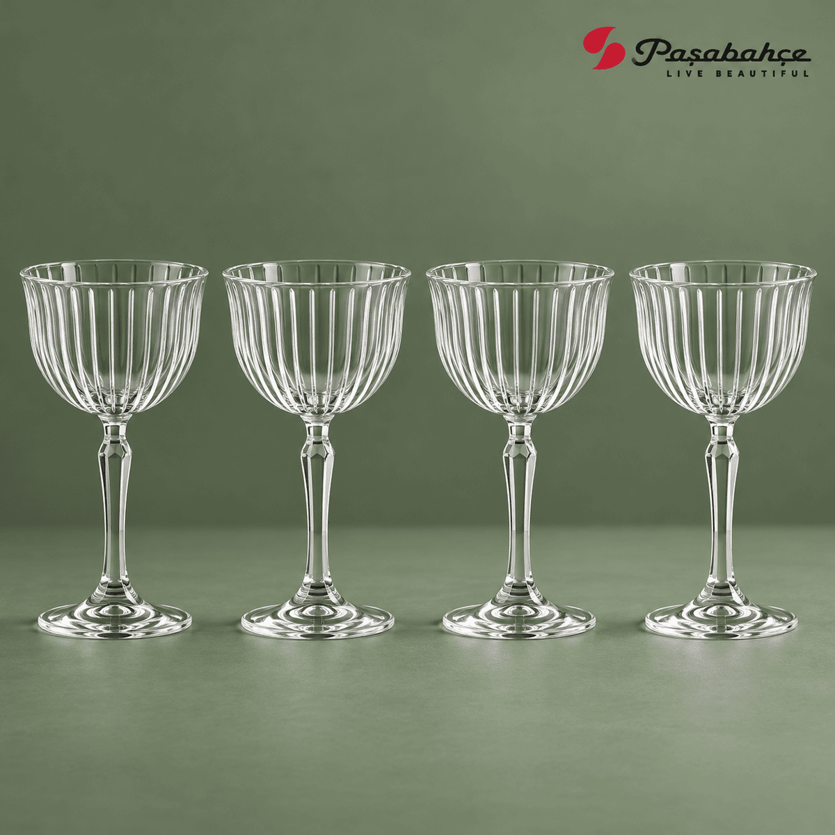 Pasabahce Joy Cocktail Stem Glasses Set of 4 - 170 ml, Transparent