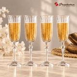 Pasabahce Joy Champagne Stem Glasses Set of 4 - 175 ml, Transparent
