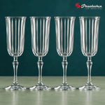 Pasabahce Joy Champagne Stem Glasses Set of 4 - 175 ml, Transparent