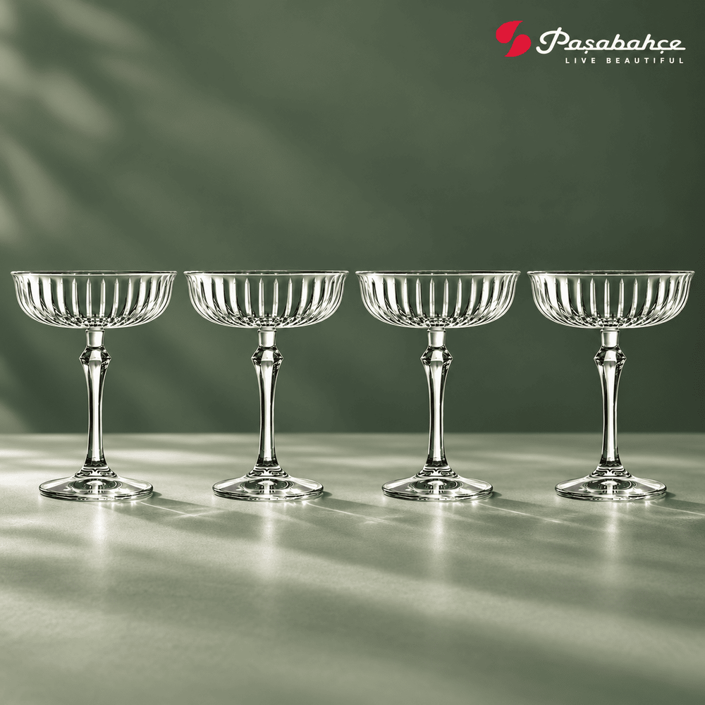 Pasabahce Joy Coupe Stem Glasses Set of 4 - 245 ml, Transparent