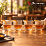 Pasabahce Joy Whisky Tumbler Glass Set of 4 -  360 ml, Transparent