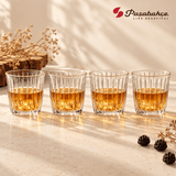 Pasabahce Joy Whisky Tumbler Glass Set of 4 -  360 ml, Transparent